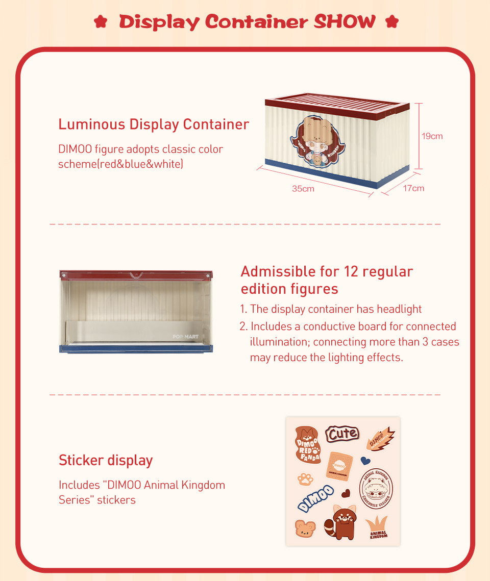 POP MART DIMOO Animal Kingdom Series-Luminous Display Container ...