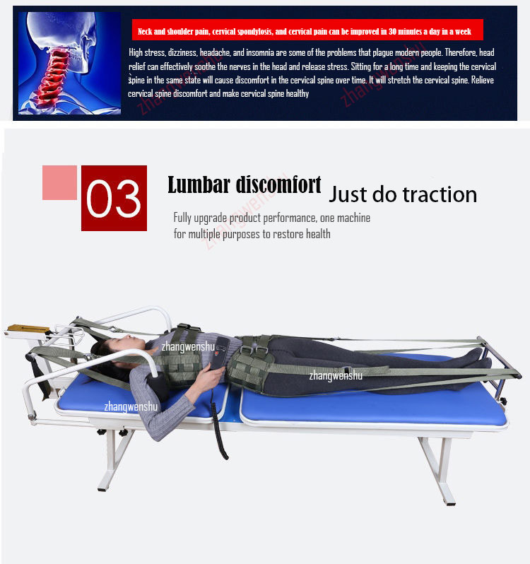 New multifunctional electric traction bed Cervical vertebrae and lumbar ...