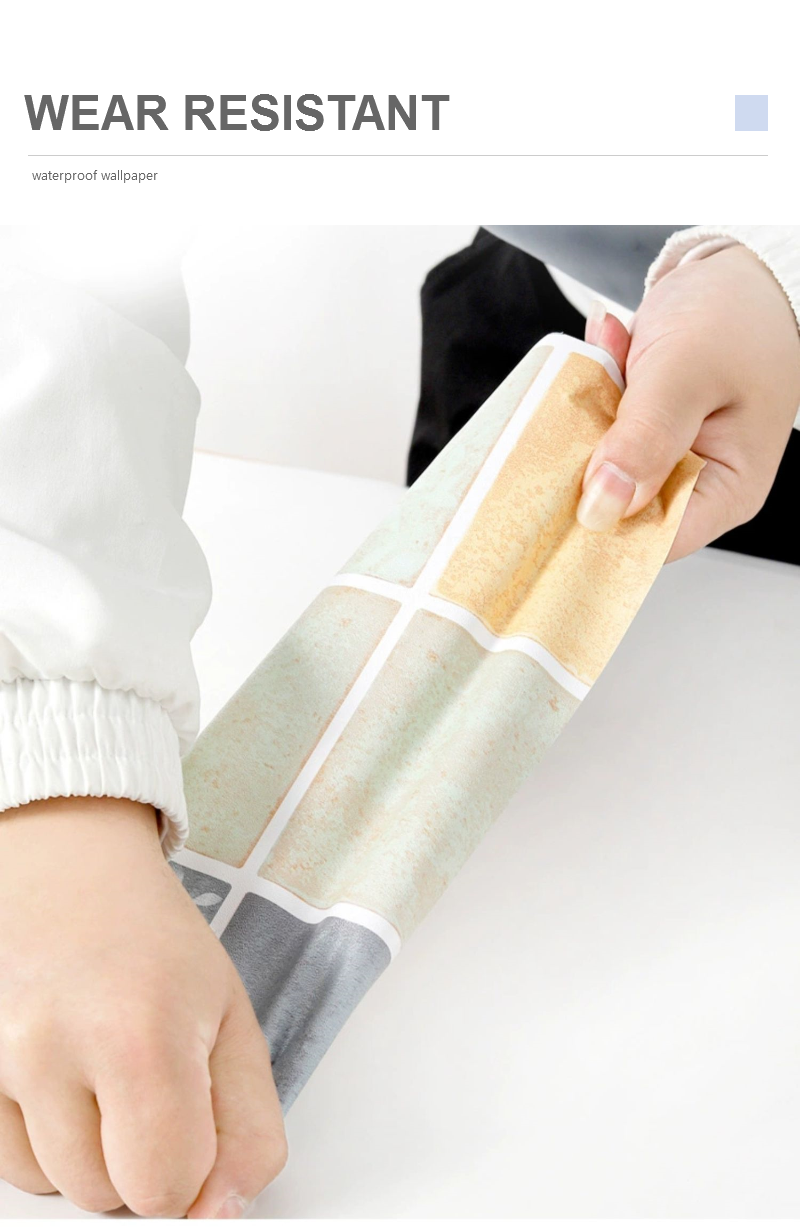 Self Adhesive Wallpaper Bathroom Kitchen Oilproof Waterproof Wall