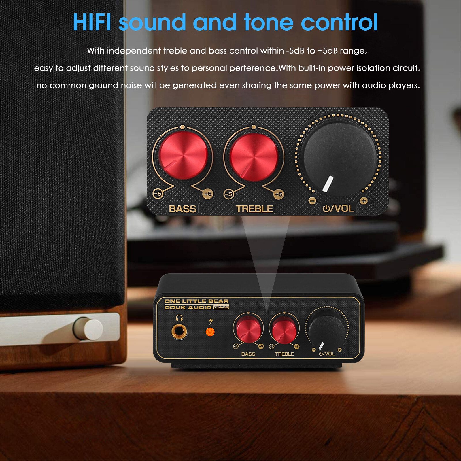 Douk Audio T14-EQ Stereo RIAA MM/MC Phono Stage Preamp Home Turntables ...