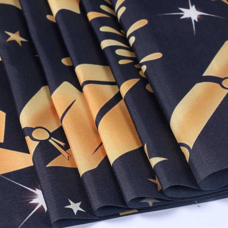 35*180cm Congrats Grad Table Runner Graduation Cap Printed Pattern ...