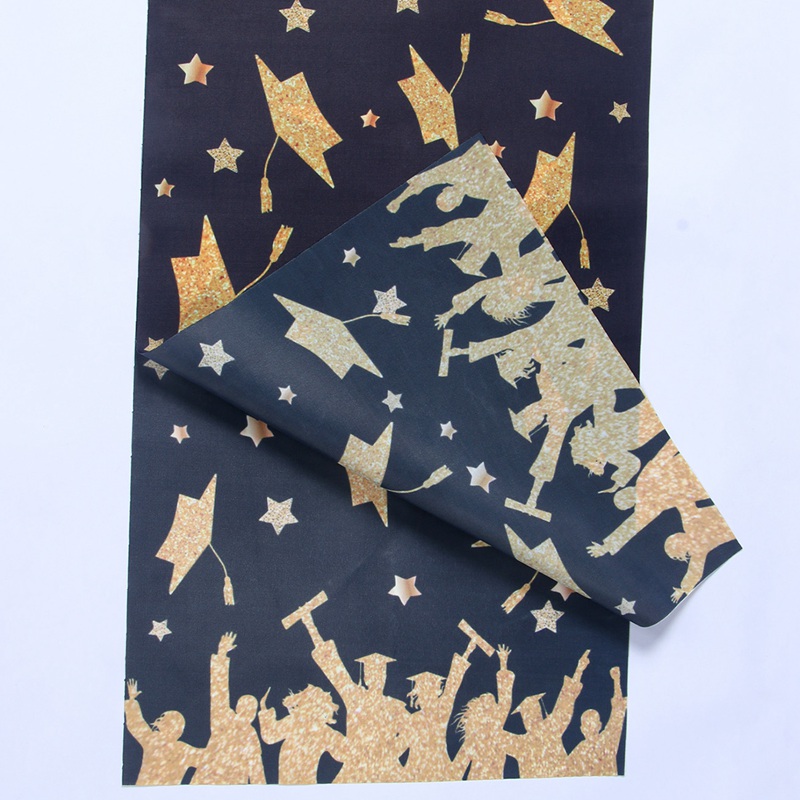 35*180cm Congrats Grad Table Runner Graduation Cap Printed Pattern ...