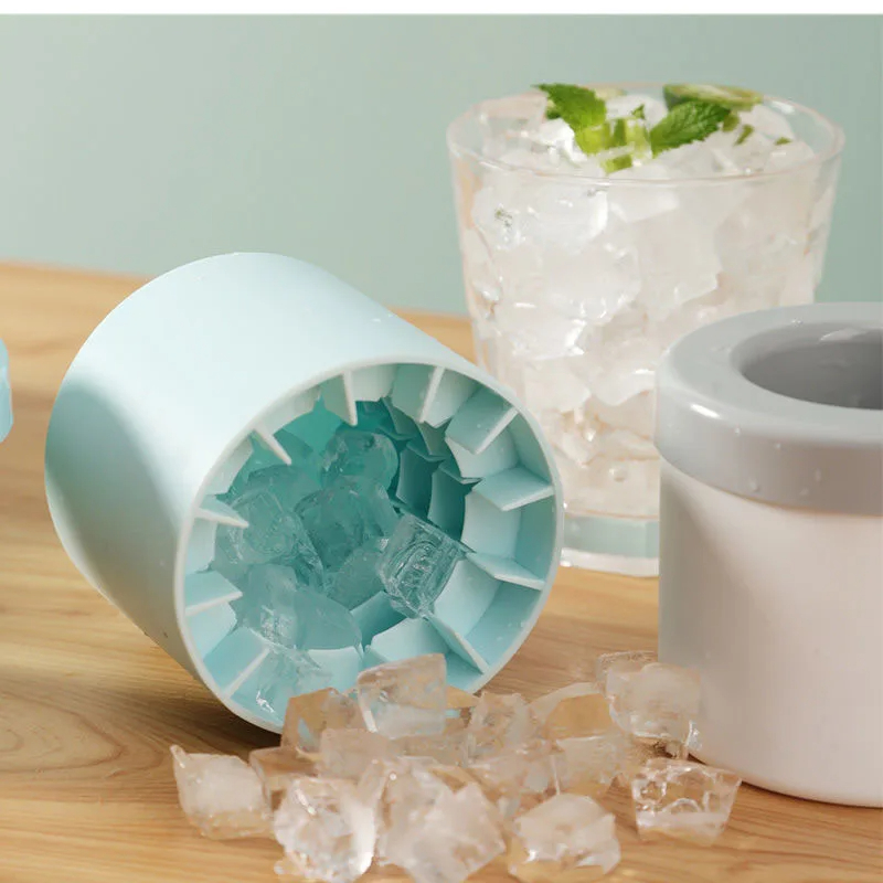 Silicone Ice Cube Mold Round Ice Bucket Summer Homemade DIY ...