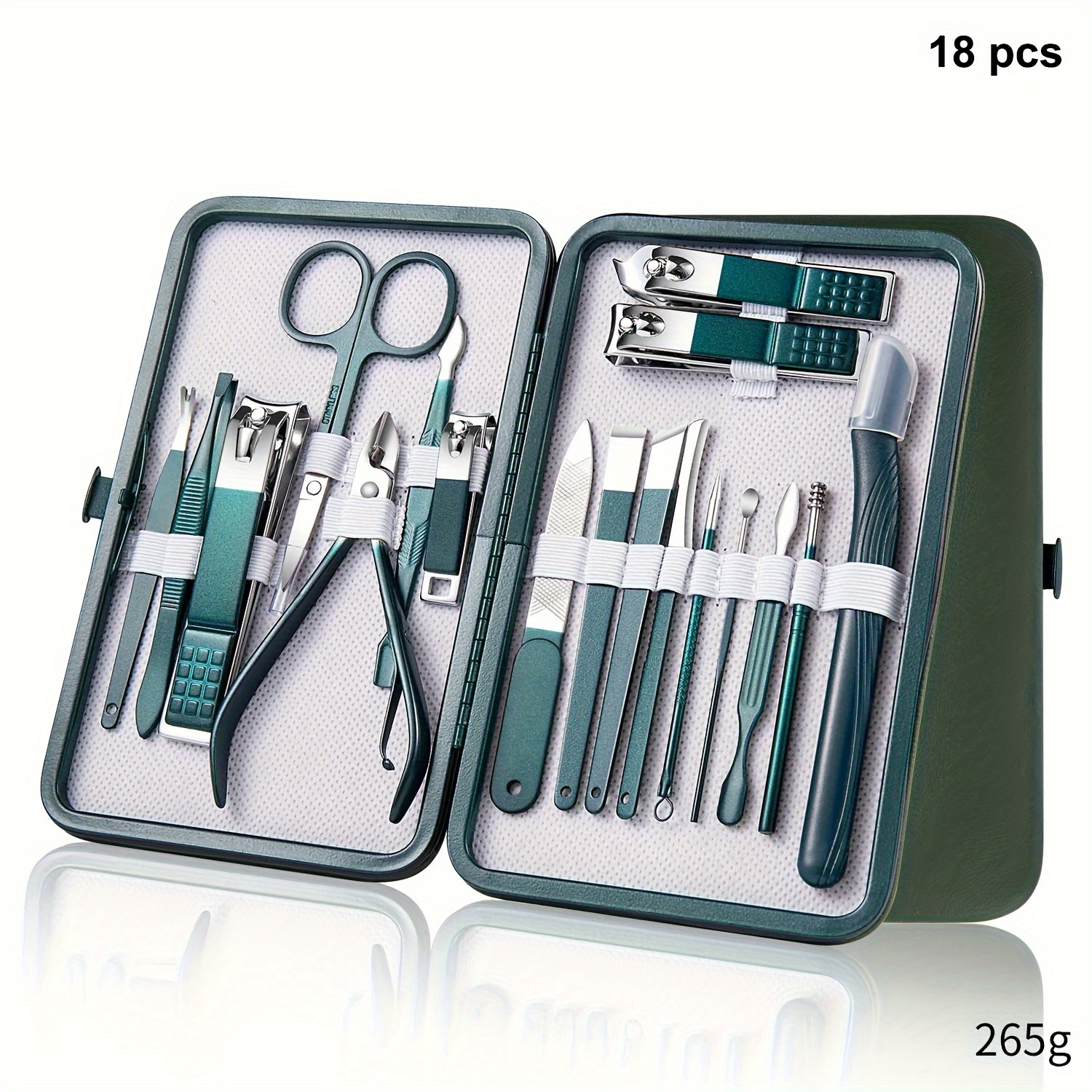 7/10/12/18 pcs Spring Green New Stainless Steel Nail Clippers Set ...