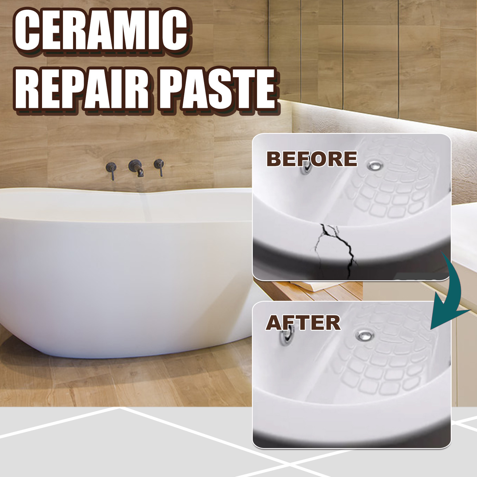 Jaysuing Ceramic Tile Repair Paste Repairing Household Stone Floor ...