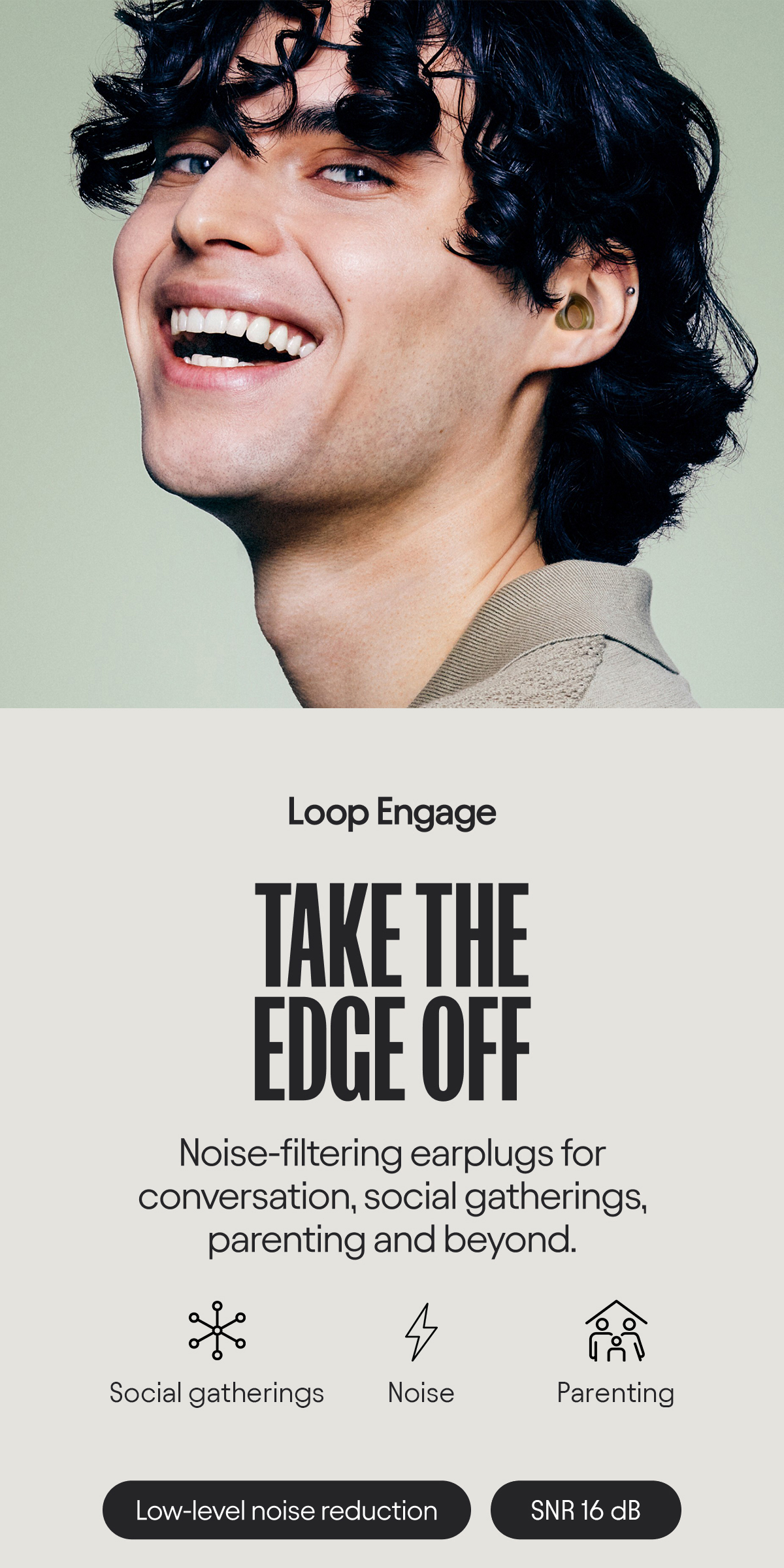  Loop Engage Plus Earplugs – Low-Level Noise Reduction
