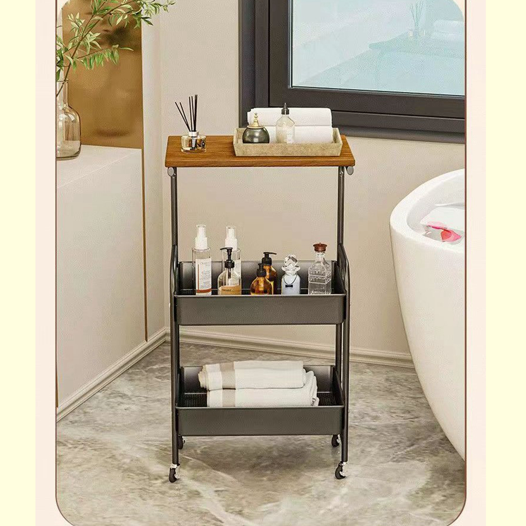 Eyelash Tool Storage Cart 3-tier Trolley Racks with Wheels Carts with ...