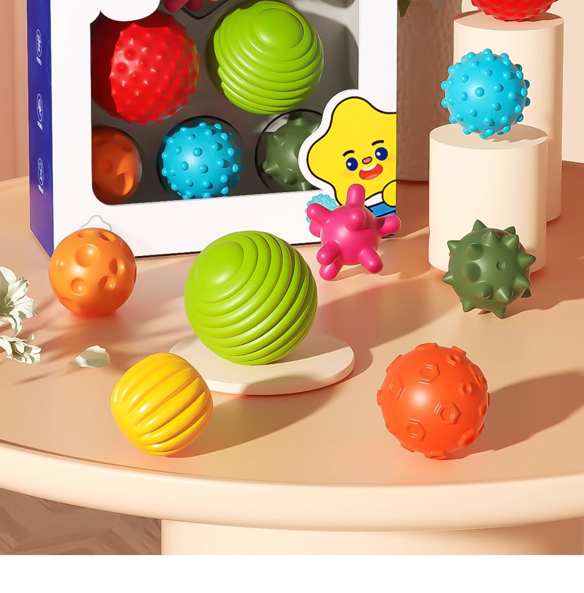 Baby 03 months bite touch ball massage ball Sensory Touch Hand Ball