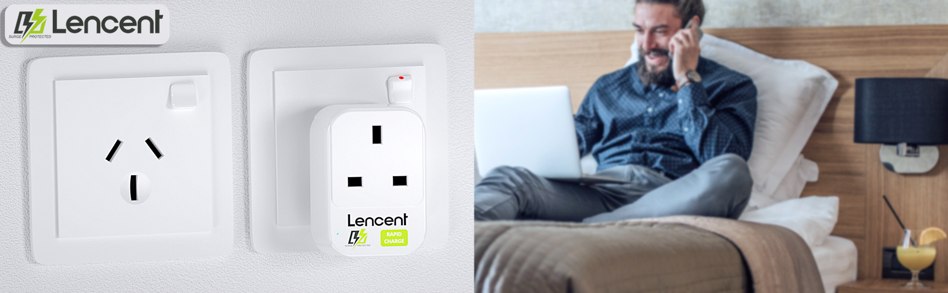 LENCENT UK Plug to Australia China Plug Adapter with 3 USB Ports ...