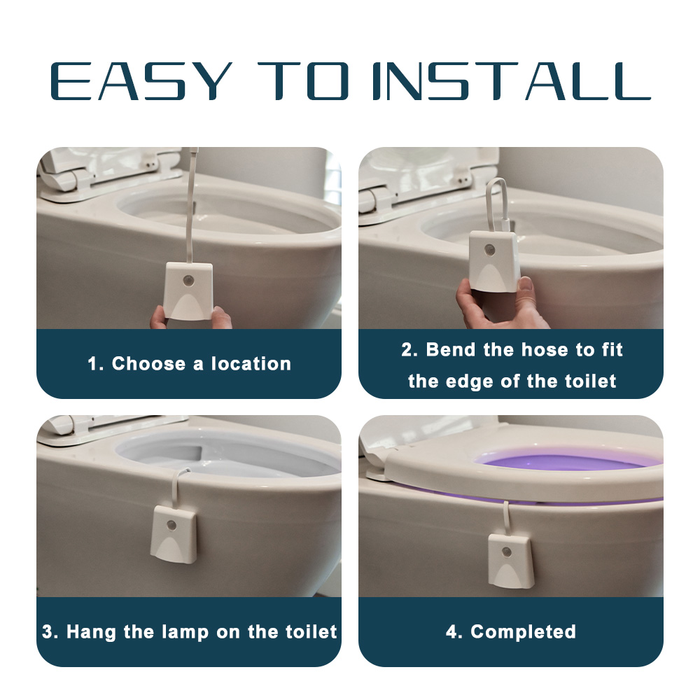 Toilet Light, Toilet Night Lights with Star Projector and Motion Sensor ...