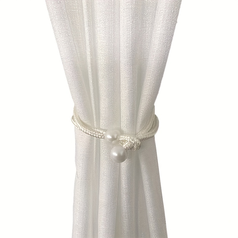 1PC Elegant Pearl Curtain Tiebacks Decorative Drapery Holdbacks for