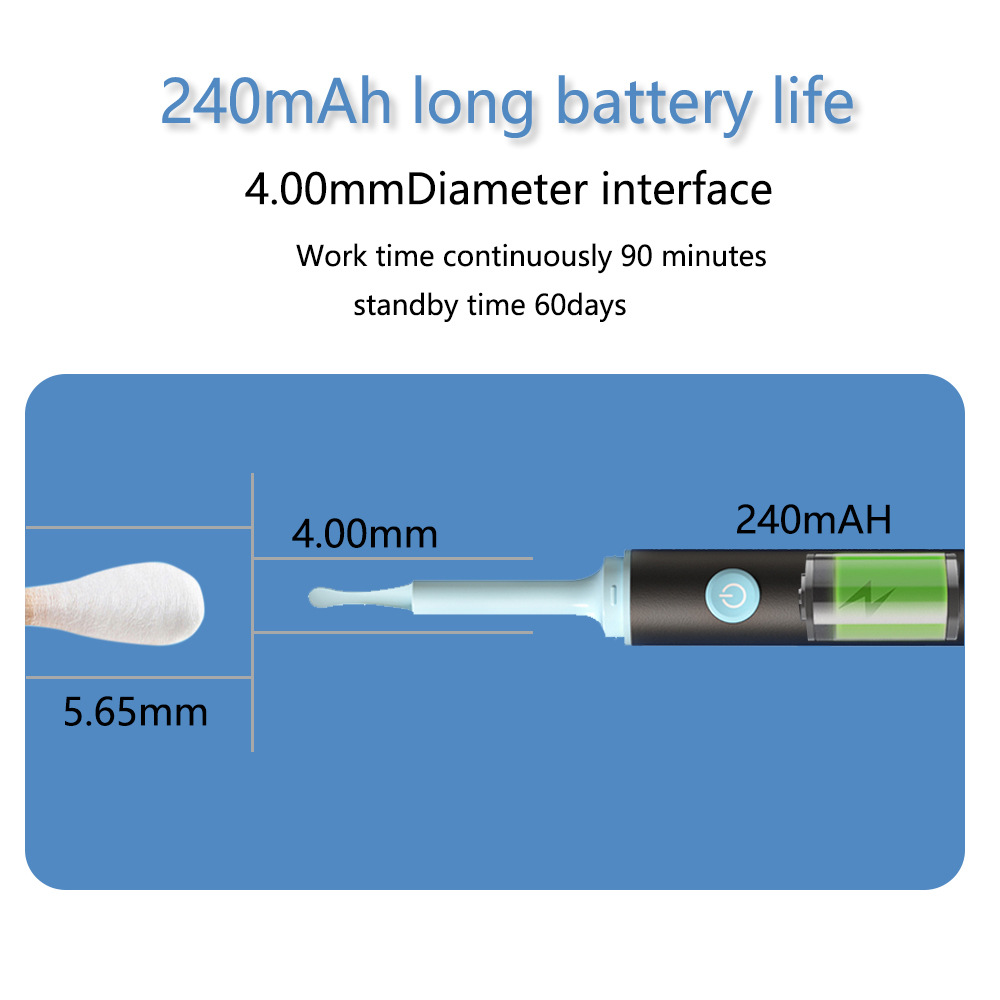 Hailicare 3.5mm Earpick With Camera For Baby Adult Otoscope Endoscope