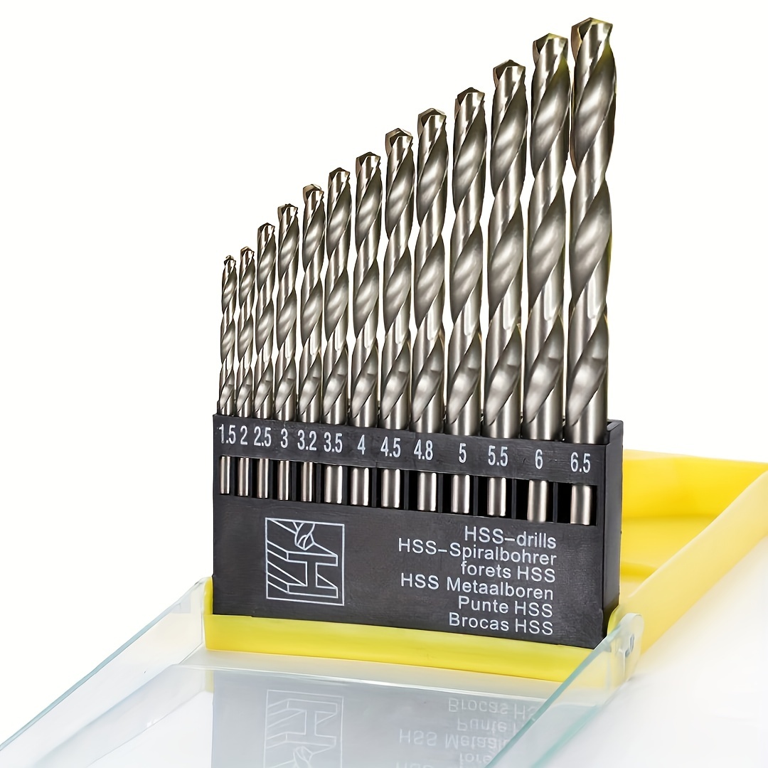13-Piece HSS 5% Cobalt Drill Bit Set - 1.5mm To 6.5mm For Stainless Steel, Metal & Wood 8 thumbnail image