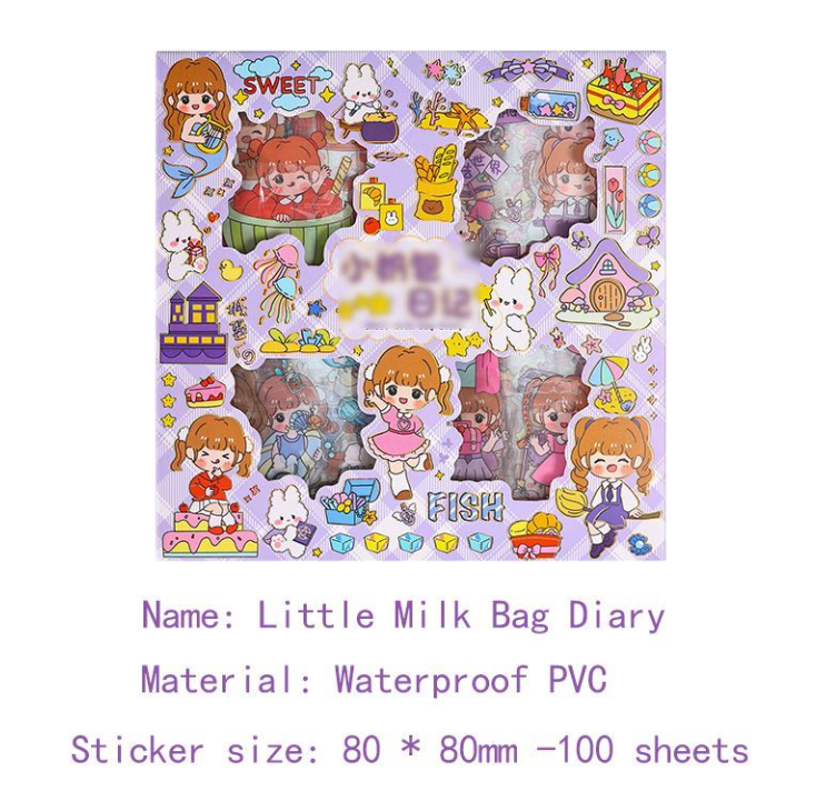 【现货】1000 waterproof hand account stickers large gift box hand account ...
