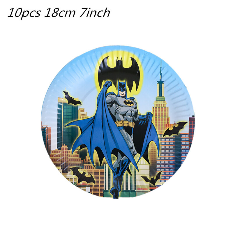 Batman superhero city baby shower decoration theme disposable tableware ...