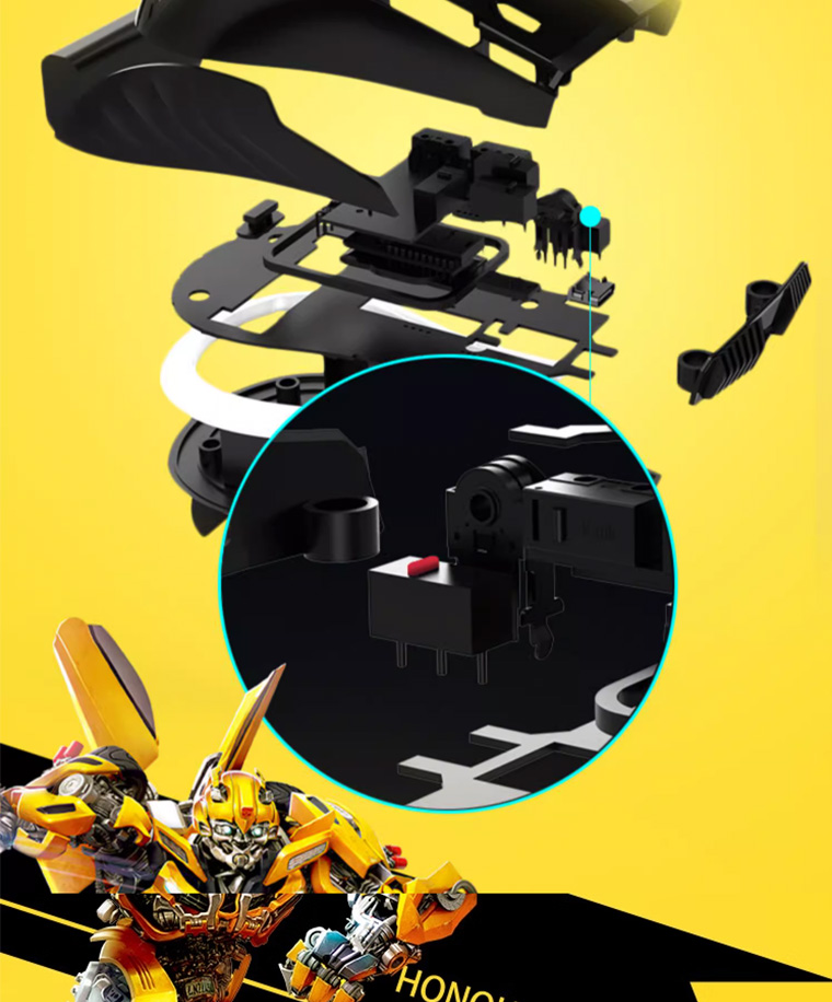 Thunderobot ML703/KG8104 Bumblebee Mechanical Keyboard Transformers Co ...