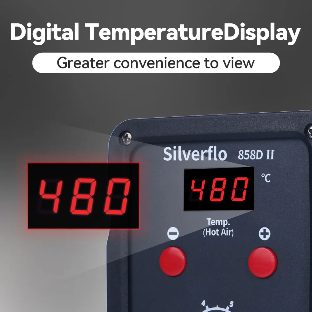 Silverflo 858D-II Hot Air Rework Station 700W Heat Gun Station ...