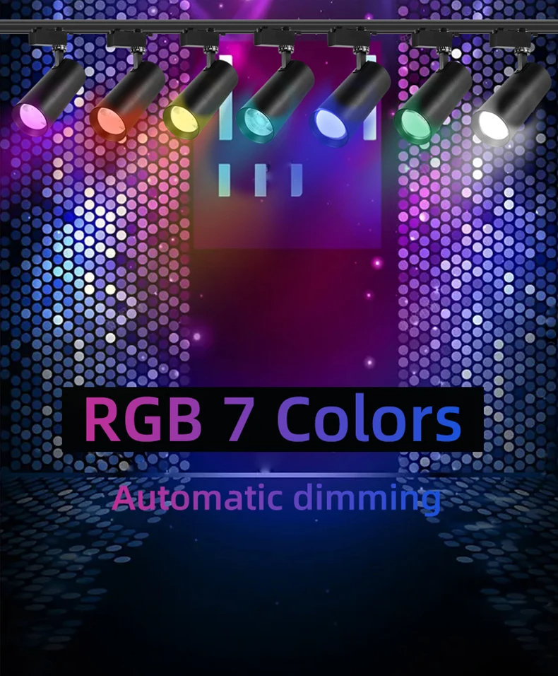 Lampu Rel LED RGB, Set Sorot Warna, Peralatan Pencahayaan Panggung ...