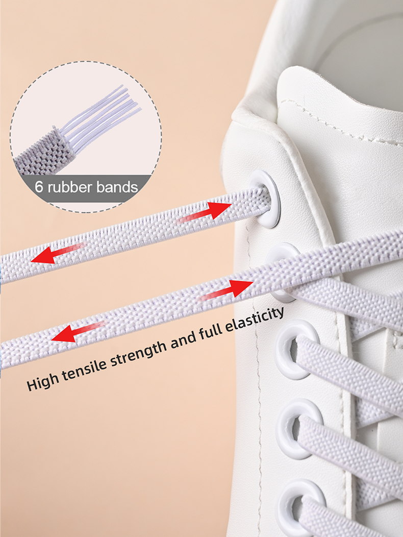 1 Pair Non-Removable Elastic Shoelaces Anti-Loosening Design for Board ...
