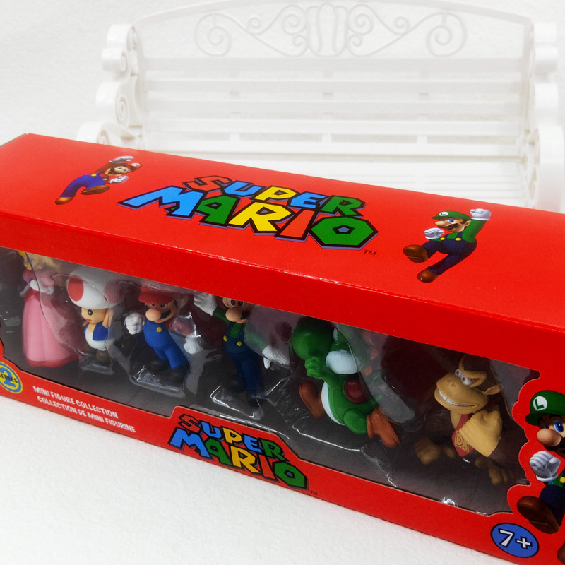 6pcs Set 4-8cm Game Super Mario Bros. Figure Mario Luigi Bowser Koopa 