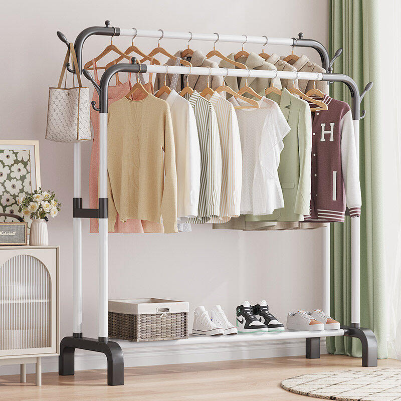 130cm Single / Double Pole Clothes Rack Strong Powder Coated Drying ...