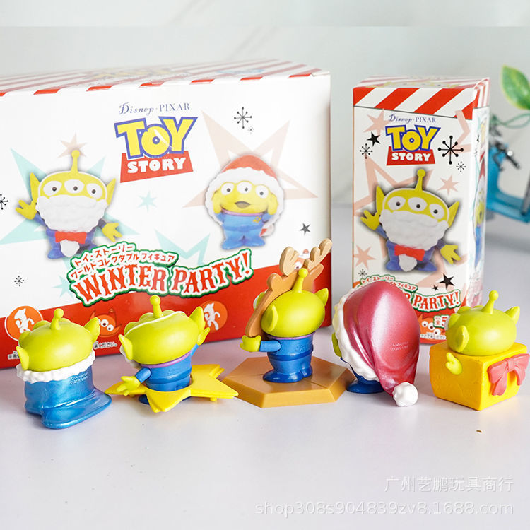 5Pcs/Set 5-6cm Cartoon Anime Toy Story Figure Alien Q Version PVC ...