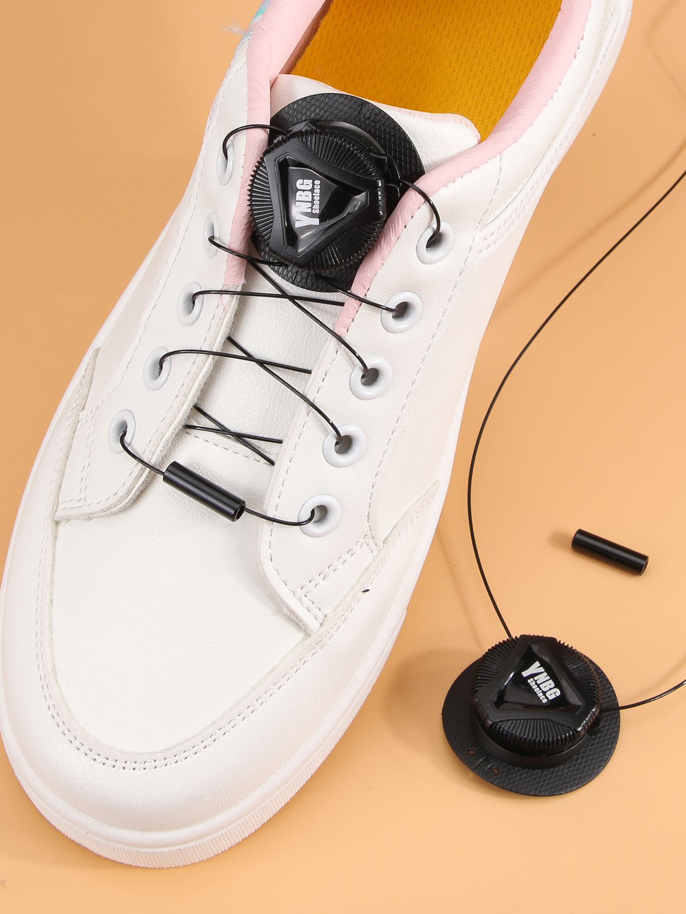 1 pair New Easy to Wear Rotating Shoe Buckle Sports Lazy Shoes Lace No