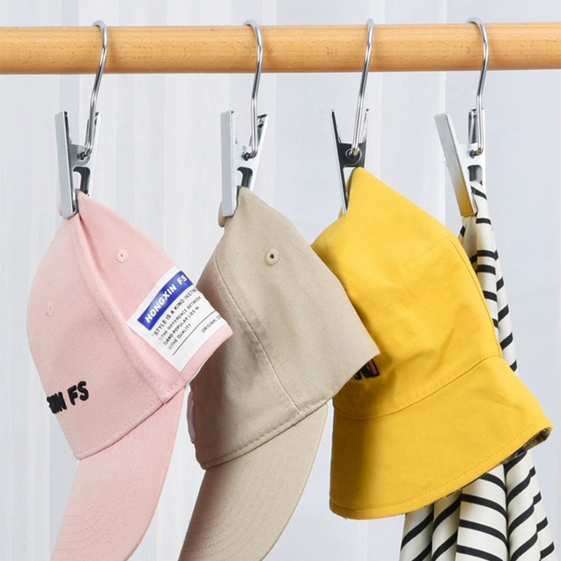 GEESO 10Pcs Anti-Rust Clip Space-Saving Hanger Clothespin Hat Pants ...