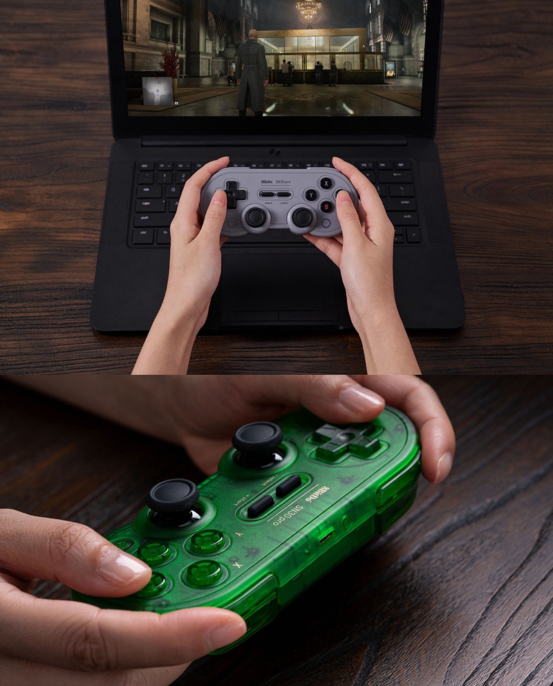 8BitDo SN30 Pro Bluetooth Gamepad Wireless Hall Effect Joysticks for ...