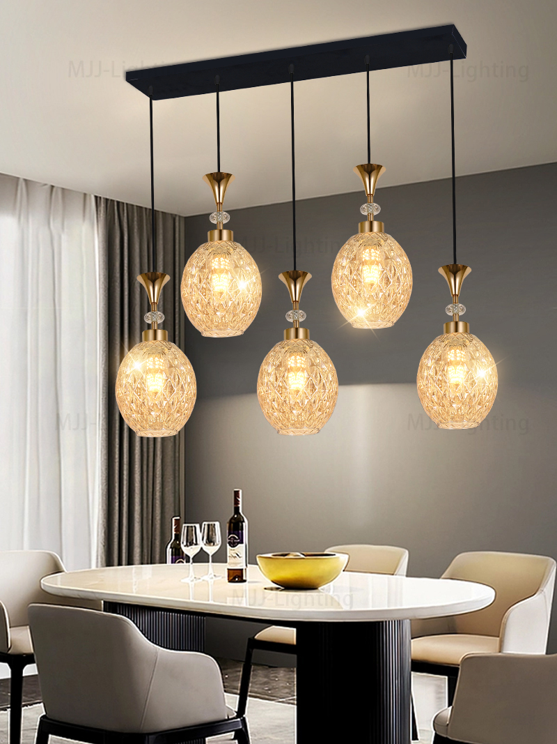 Dining bar table lamp nordic strip pendant light living room ceiling ...