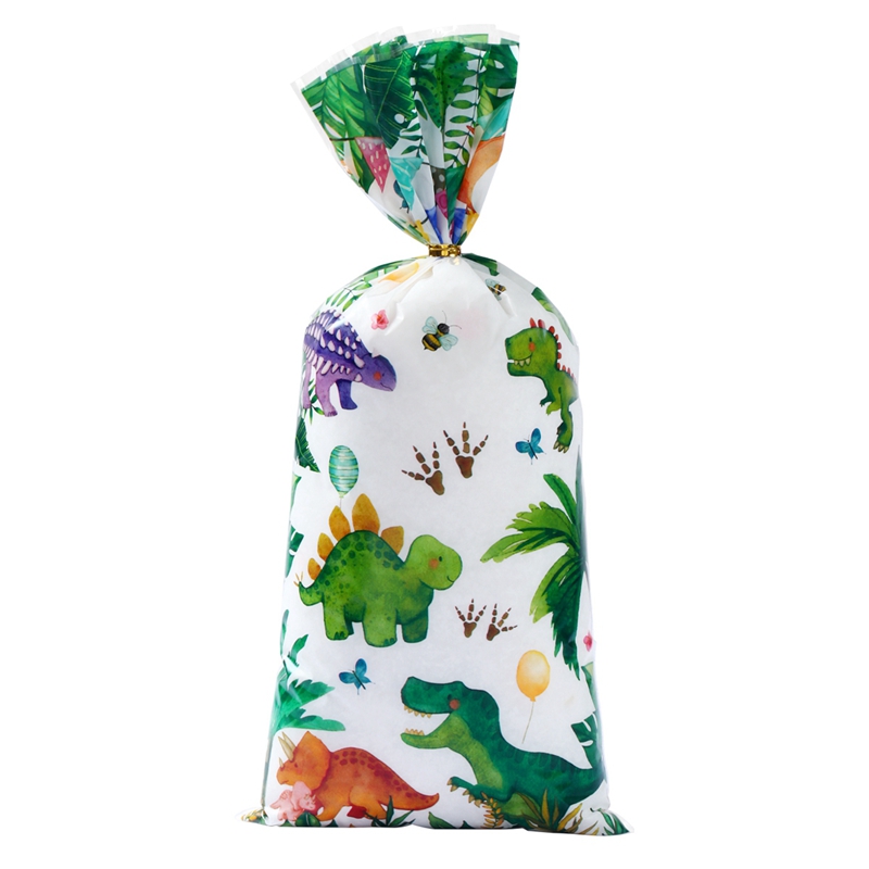 25 50 100pcs Cartoon Dinosaur Candy Bags Safari Theme Party Decorations 