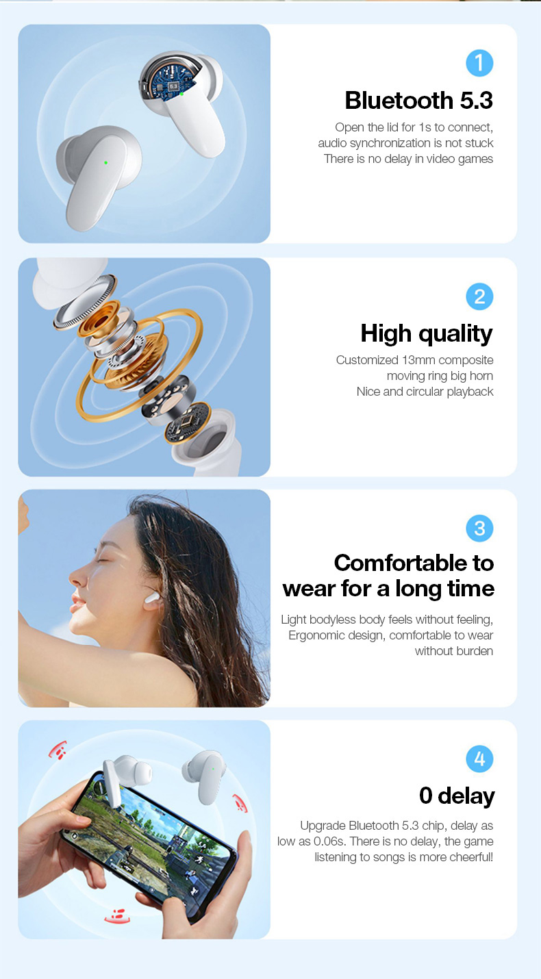Gloryfit V33 TWS Wireless Bluetooth Earphone Super Bass Intelligent ...