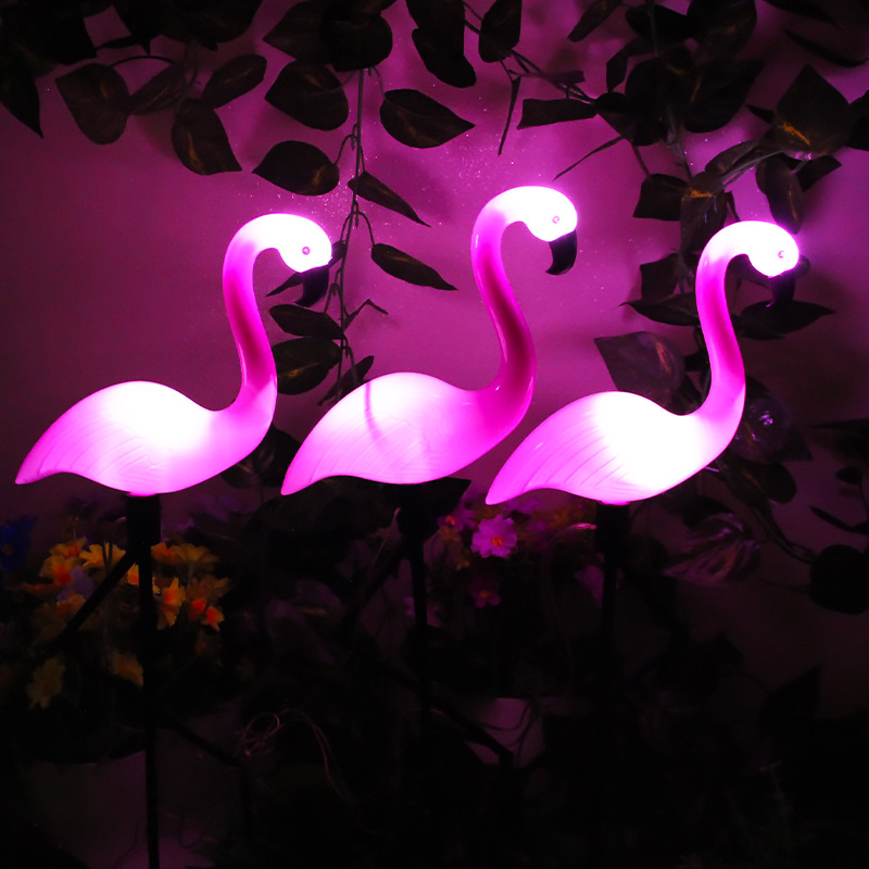 Pink Flamingo Solar Light Outdoor Courtyard Decoration Light Waterproof ...