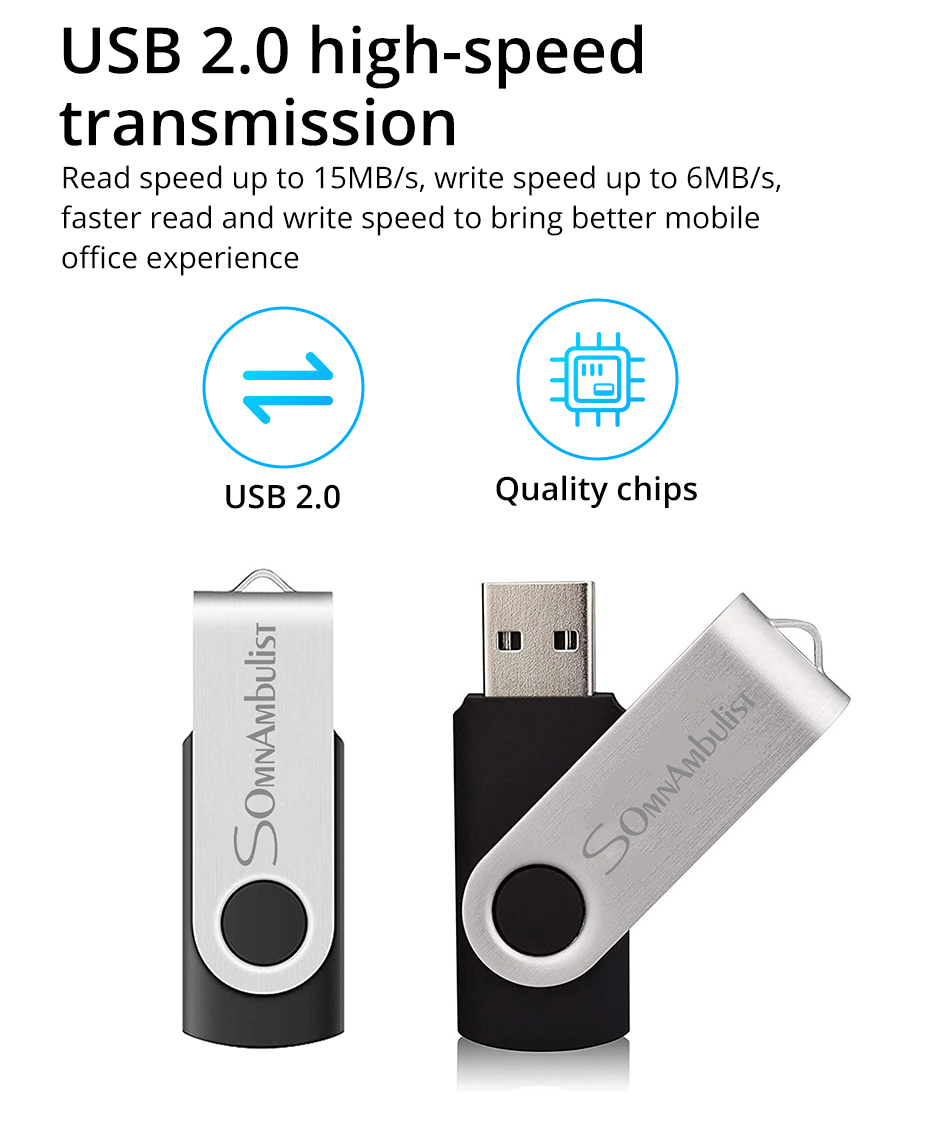128MB USB2.0 metal waterproof flash drive, compatible with mobile ...