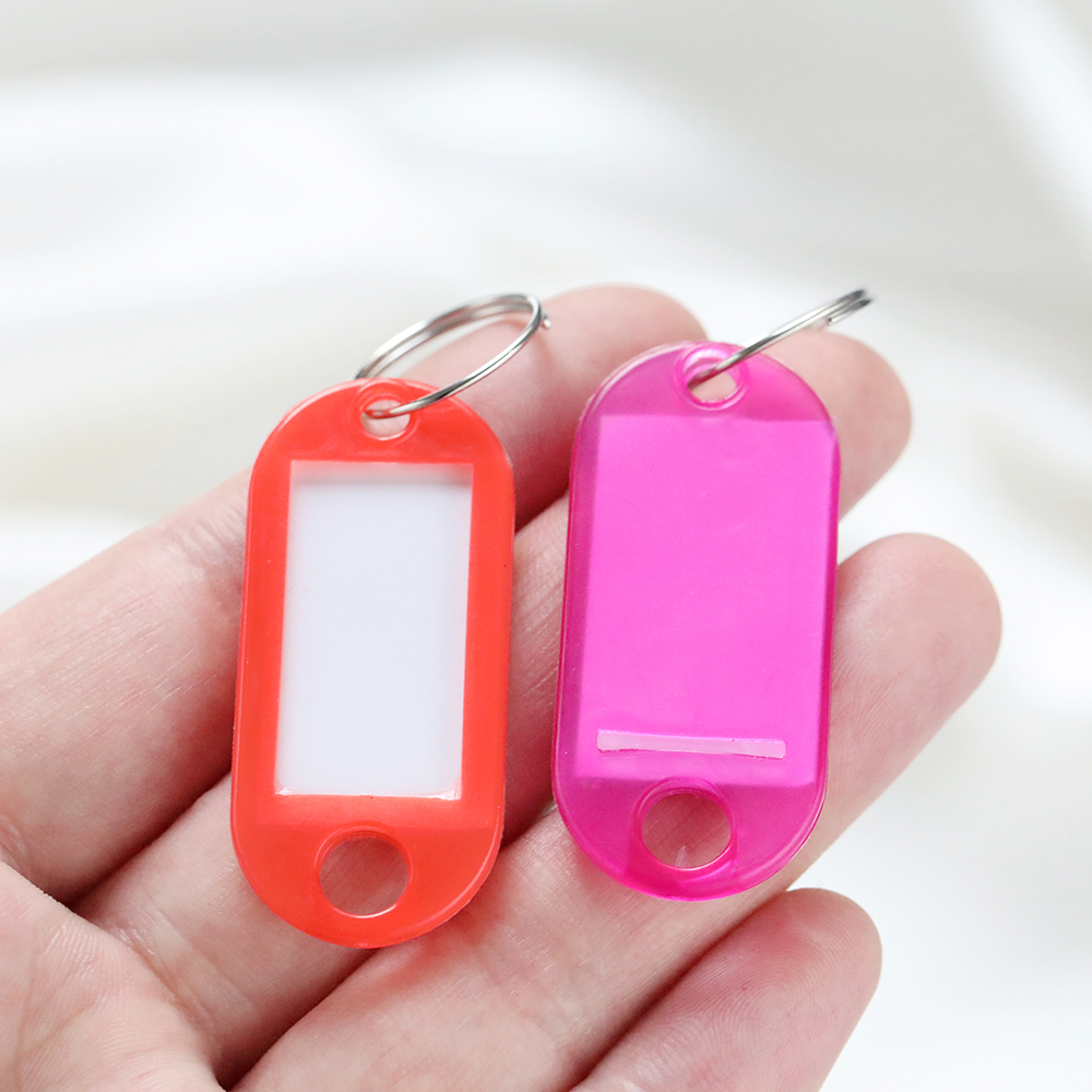 St. kunkka 50Pcs Portable Key Tag Label Tough PP Plastic Keychain Made ...
