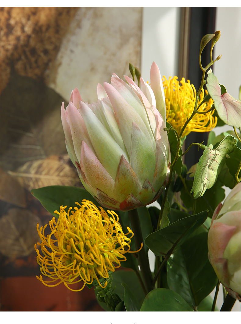 New high-end wool planting pink imperial flower artificial flower ...