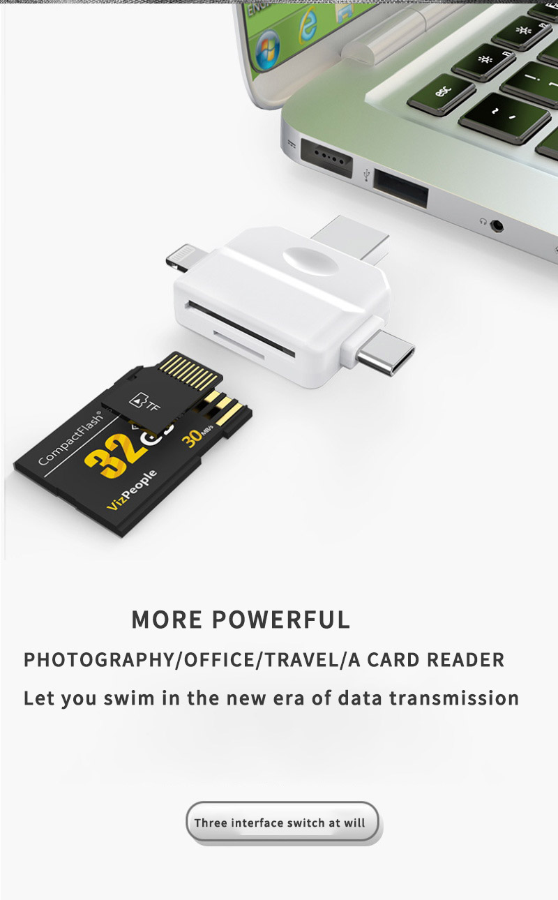 Card Reader Multi Function Mobile Phone for Apple Type C USB to SD TF ...