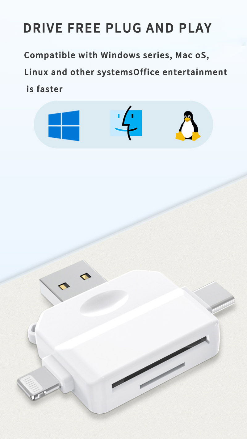 Card Reader Multi Function Mobile Phone for Apple Type C USB to SD TF ...