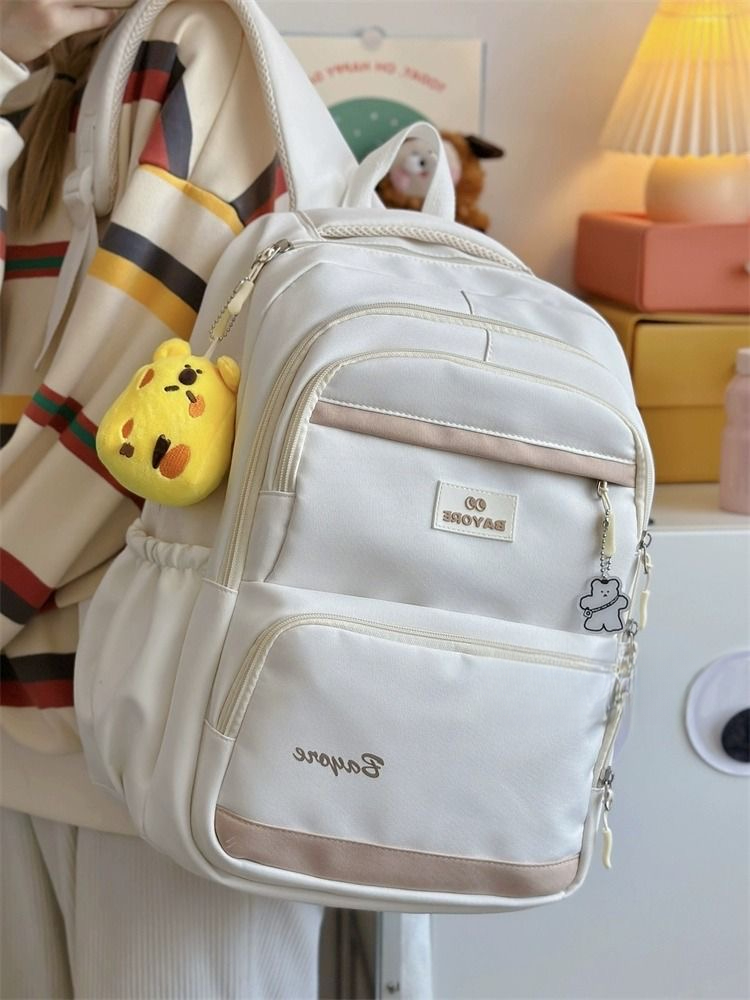 Secondary school bag aesthetic Multi-Layer School backpack woman ...