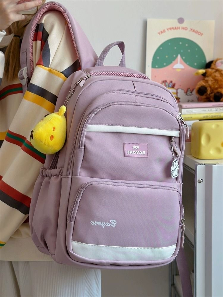 Secondary school bag aesthetic Multi-Layer School backpack woman ...