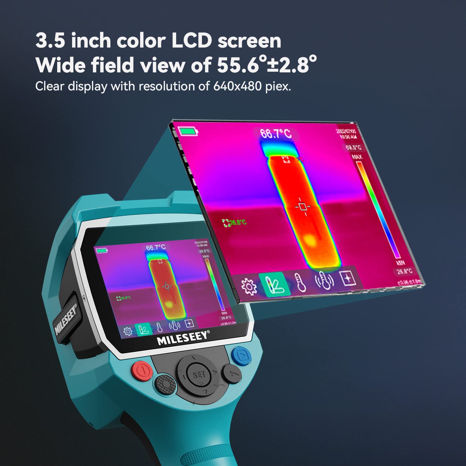 MILESEEY TR256A Thermal Imaging Camera Handheld 256x192 IR Resolution ...
