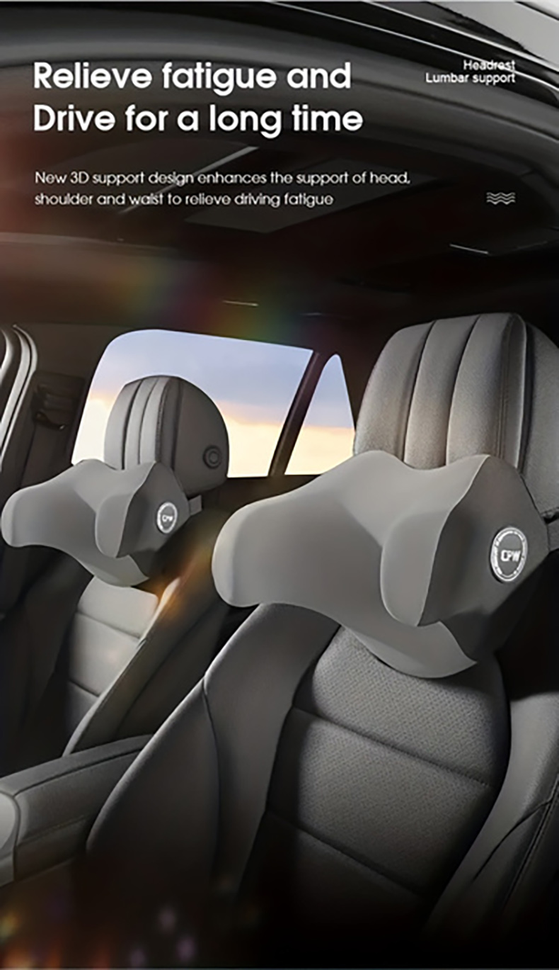 [35 Headrests] Car Headrest Memory Foam Car Headrest Neck Pillow Four ...