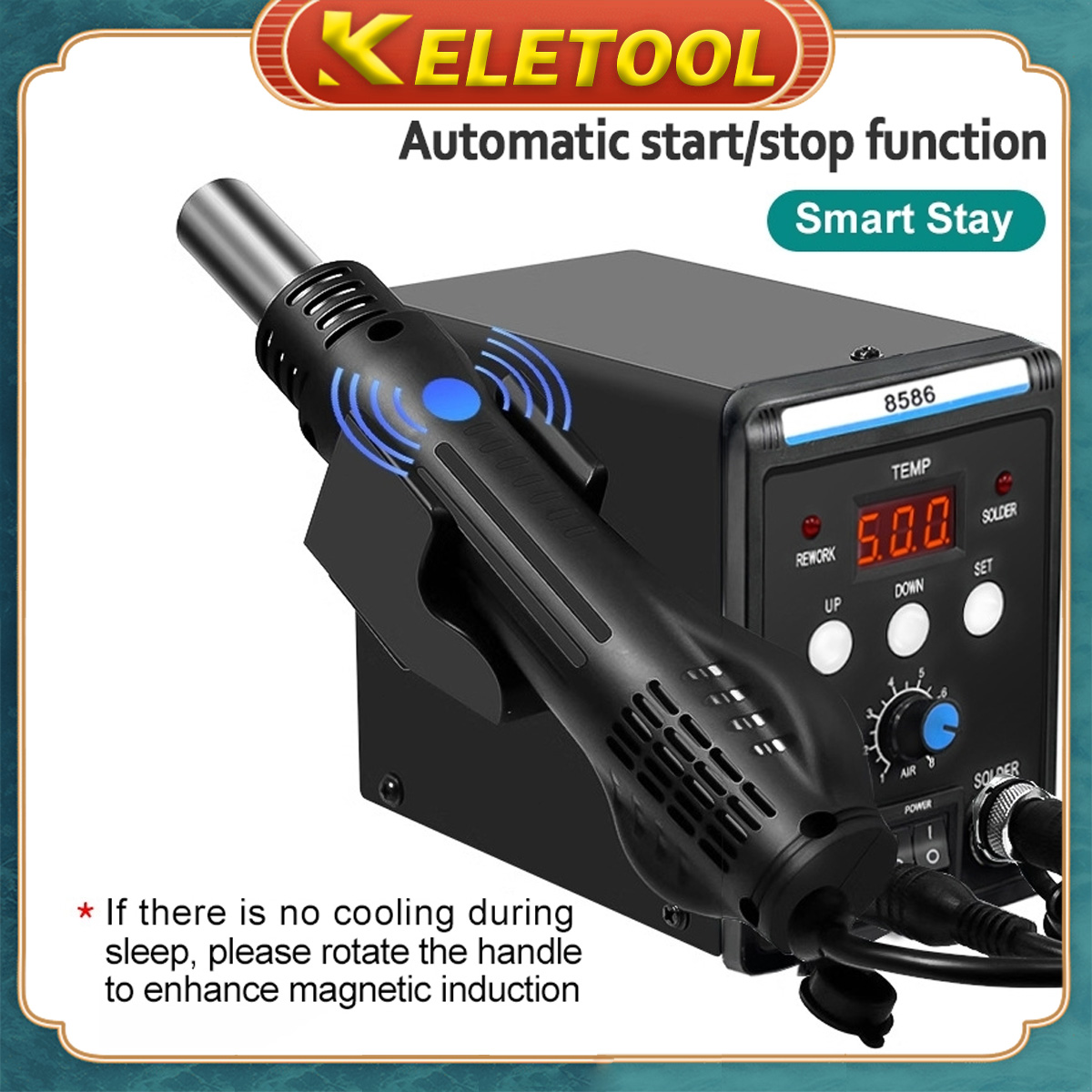 Soldering gun SMD Rework Soldering Station 8586 1500W Soldering Iron ...