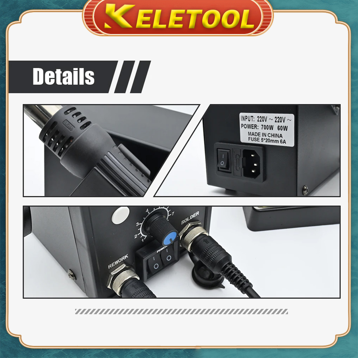 Soldering gun SMD Rework Soldering Station 8586 1500W Soldering Iron ...