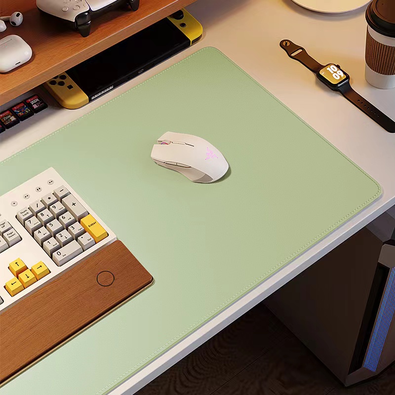 Leather Desk Mat Light Luxury High-End Feeling Oversized Mouse Mat ...