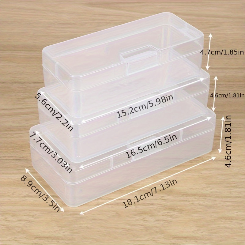 Transparent Plastic Storage Box, Single-Latch PP Organizer Case for ...