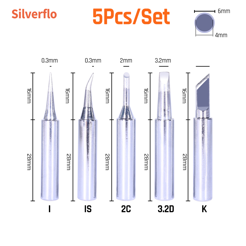 Silverflo 900M-T High Quality Soldering Iron Tip Replacement Rework ...