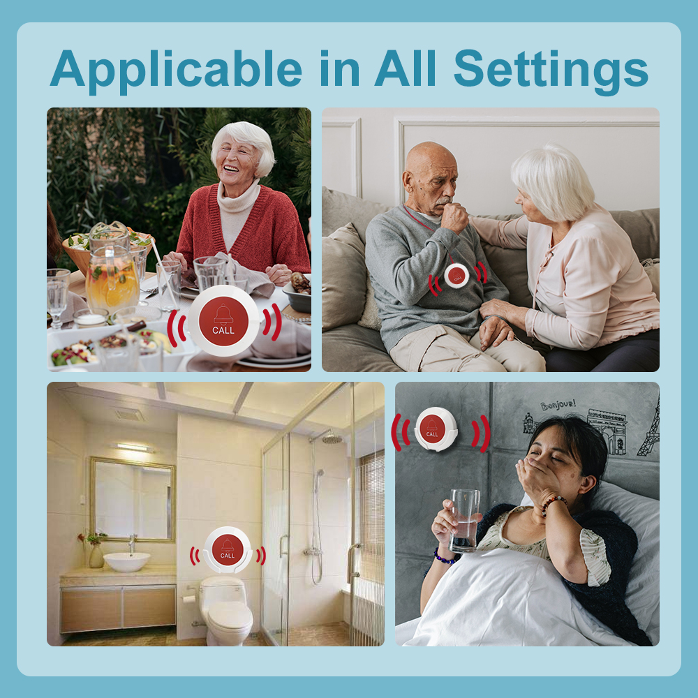 COD Wireless Caregiver Pager for Elderly Pregnant Call for Help ...