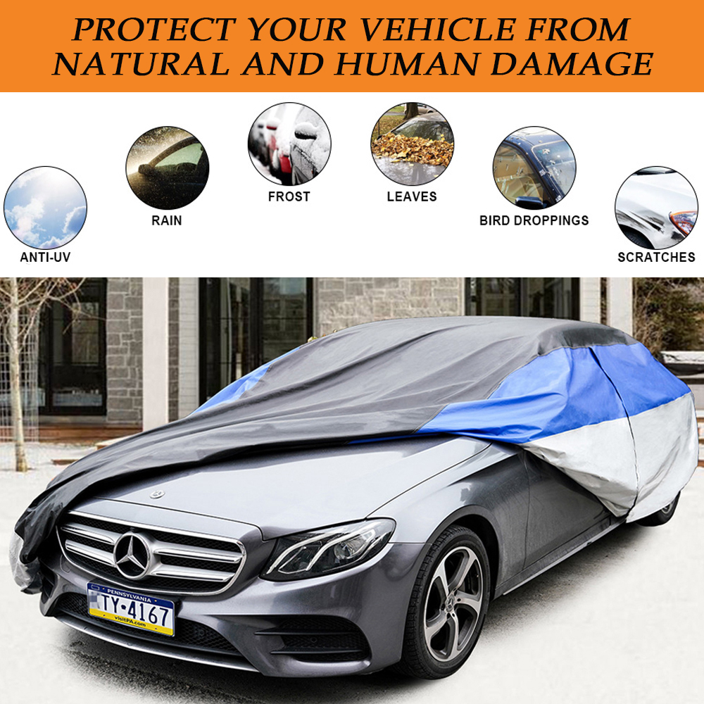 AOLA Universal 3 Layer Car Cover Waterproof All Weather UV Protection ...