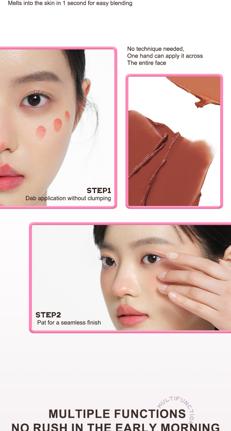 Judydoll Multi Cream Eyeshadow Lipstick Blush Blusher Multiuse Light